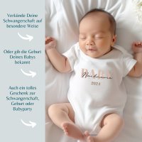 Personalisierter Babybody - "Geburtsjahr + Nachname"
