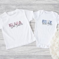 Geschwister Shirts - Große/Kleine Schwester & Großer/Kleiner Bruder