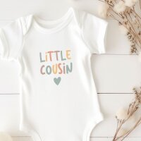 Cousinen Shirts - Große/Kleine Cousine & Großer/Kleiner Cousin - Bunte Schrift