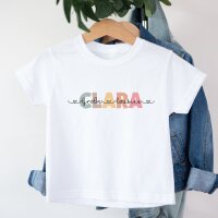 Cousinen Shirts - Große/Kleine Cousine & Großer/Kleiner Cousin - Bunter Namen