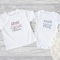 Cousinen T-Shirts - Große/Kleine Cousine & Großer/Kleiner Cousin