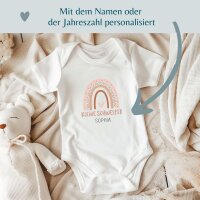 Geschwister Outfit - Große/Kleine Schwester & Großer/Kleiner Bruder - Rosa Regenbogen