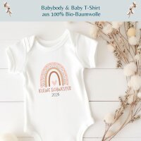 Geschwister Outfit - Große/Kleine Schwester & Großer/Kleiner Bruder - Rosa Regenbogen