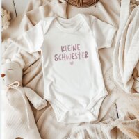 Geschwister Outfit - Große/Kleine Schwester & Großer/Kleiner Bruder - Rosa/blaue Schrift