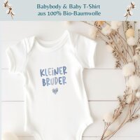 Geschwister Outfit - Große/Kleine Schwester & Großer/Kleiner Bruder - Rosa/blaue Schrift