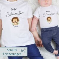 Geschwister Outfit - Große/Kleine Schwester & Großer/Kleiner Bruder - Löwe