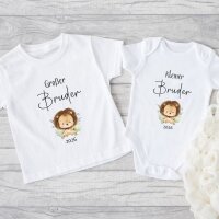 Geschwister Outfit - Große/Kleine Schwester & Großer/Kleiner Bruder - Löwe