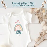 Cousinen Shirts - Große/Kleine Cousine & Großer/Kleiner Cousin - Regenbogen bunt